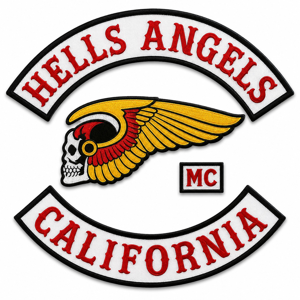 LARGE HELL'S ANGLES MC CALIFORNIA 35 CM IRON BIKER PATCH