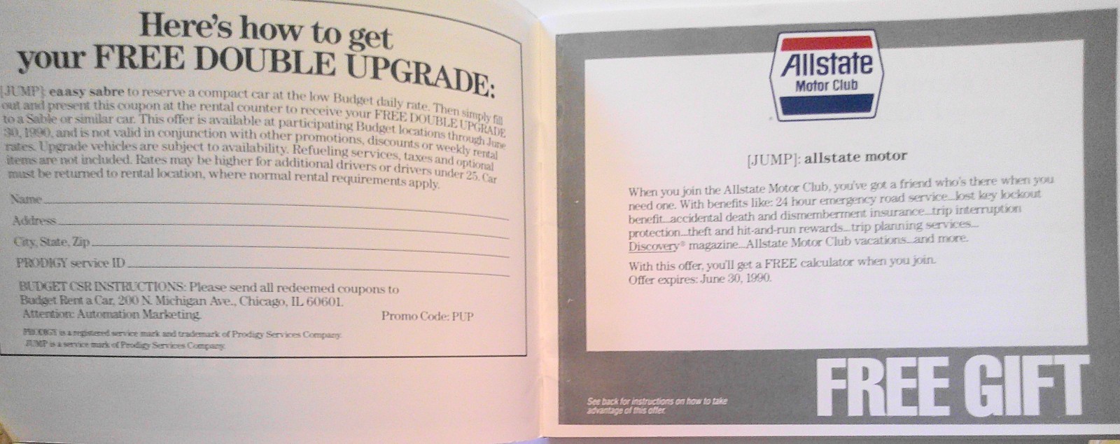 Prodigy Interactive Personal Service Value Pack, 1990 + Shopping Brochure