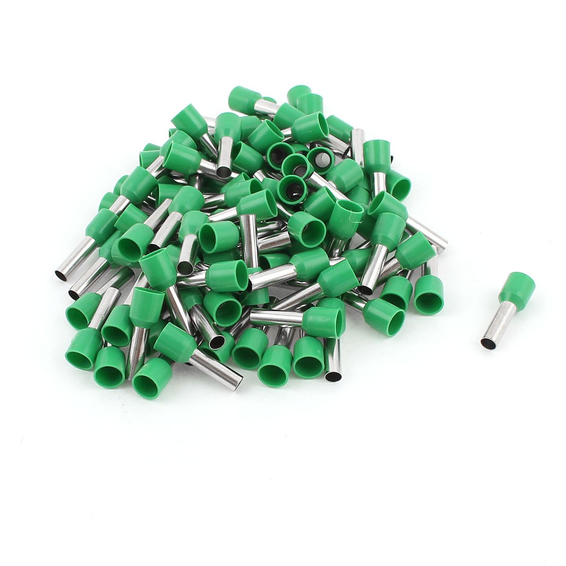100 x 6mm2 Crimp  Terminal Insulated Bootlace Ferrule Connector Green