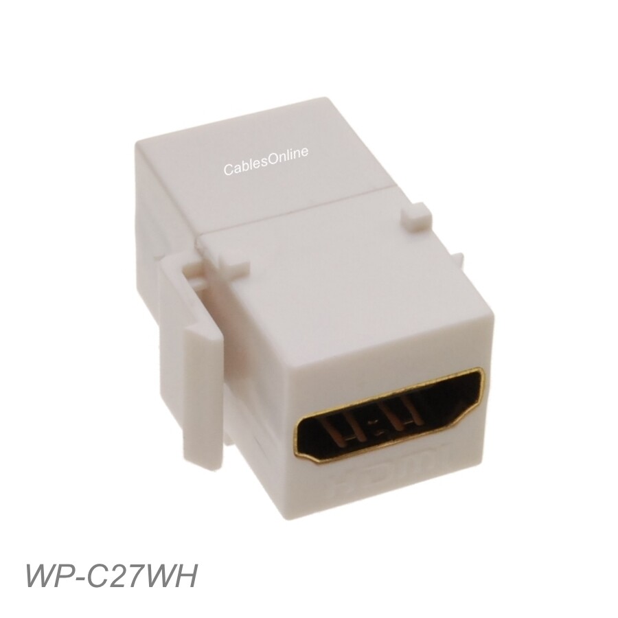 HDMI Female to Female Keystone Coupler, White