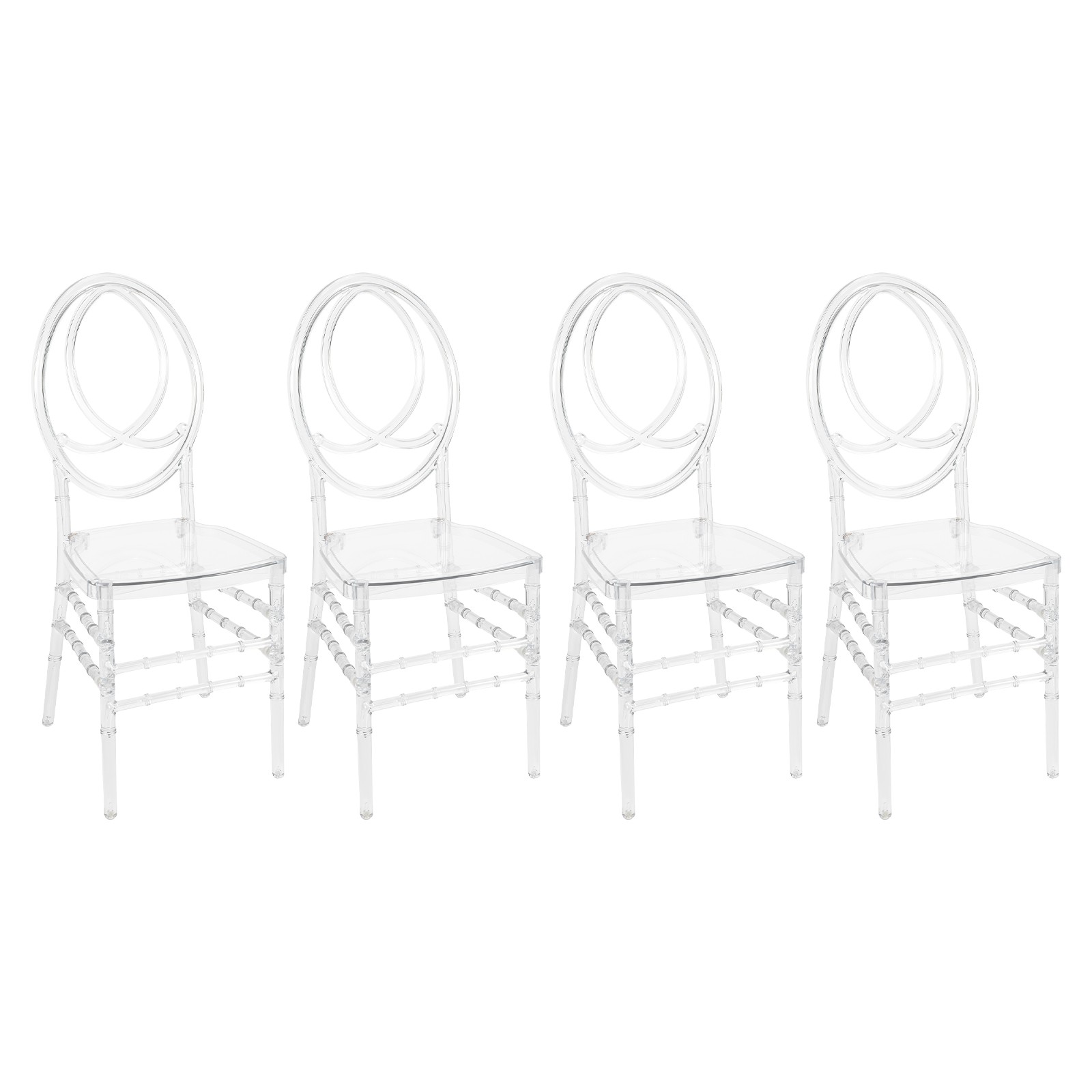 PC Chairs Modern Clear Dining Chairs Elegant Party Event Wedding Chairs