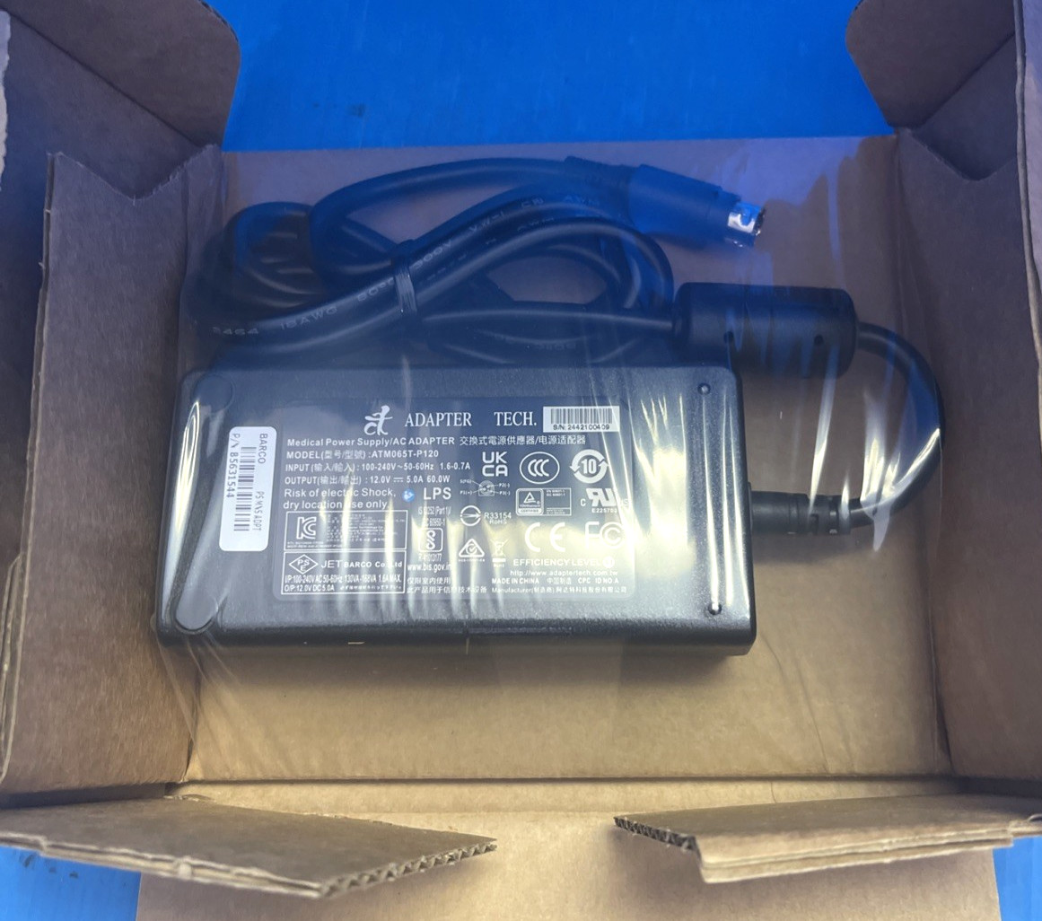 BARCO ATM065T-P120 Medical Power Supply/AC ADAPTER 12.0V=5.0A 60.0W KIT MNA-4X0