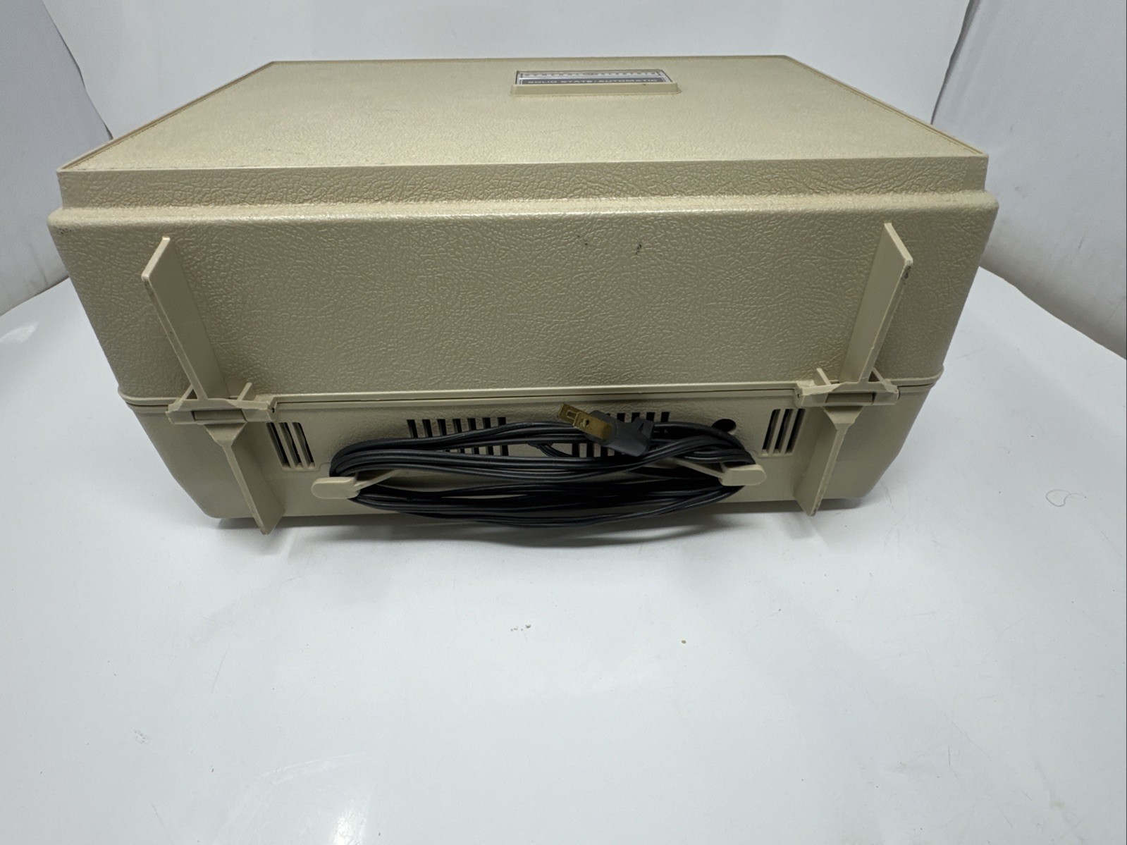 Vintage General Electric Portable Record Player, Solid State Automatic Read
