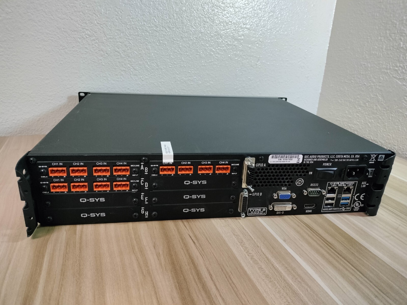 QSC Q-SYS Core 500i Integrated System Processor w/ 3 cards