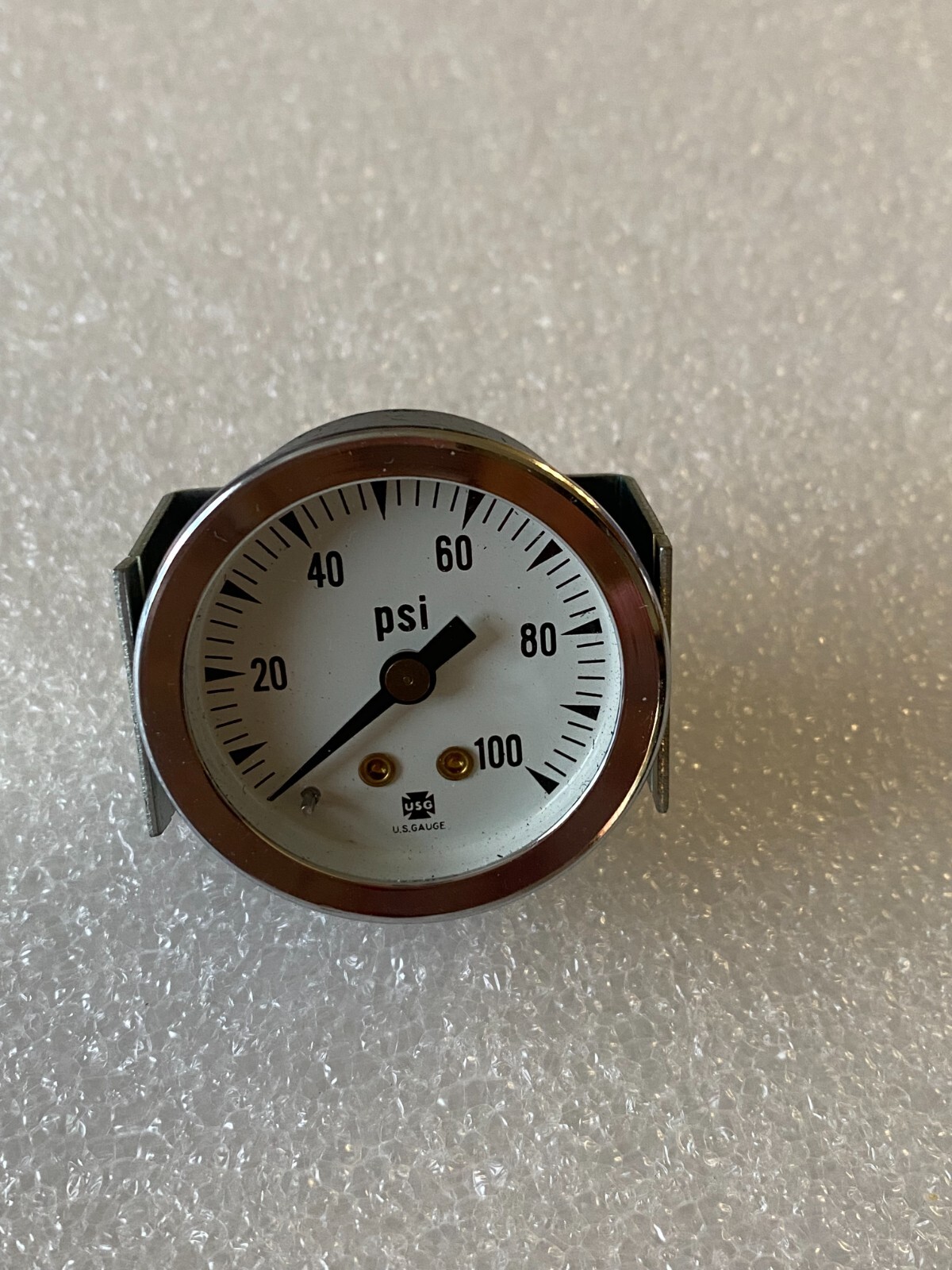 USG U.S.Gauge 0-100pis Rear Connect Pressure Gauge, 1-3/4"