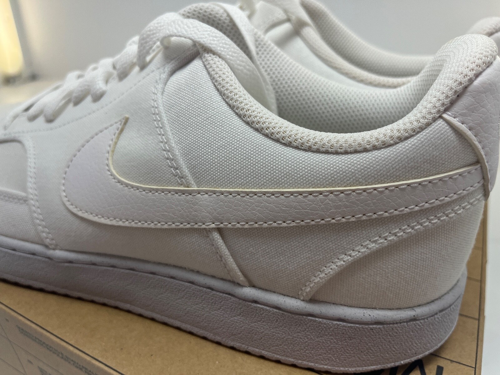 NIKE Court Vision LO CANVS NN Men Basketball Shoe DJ6260-100 White NWD FREE Ship