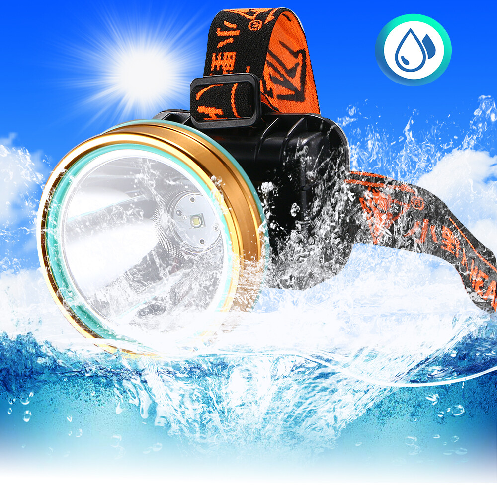 Super Bright Waterproof Head Torch Headlight LED USB Rechargeable Work Headlamp