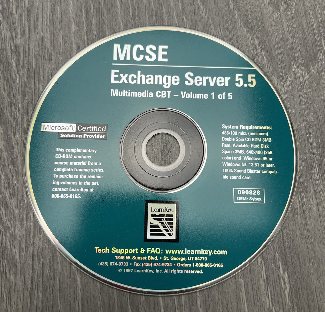 MCSE Exchange Server 5.5 LearnKey Multimedia CBT CD-ROM Vol 1 of 5 Microsoft