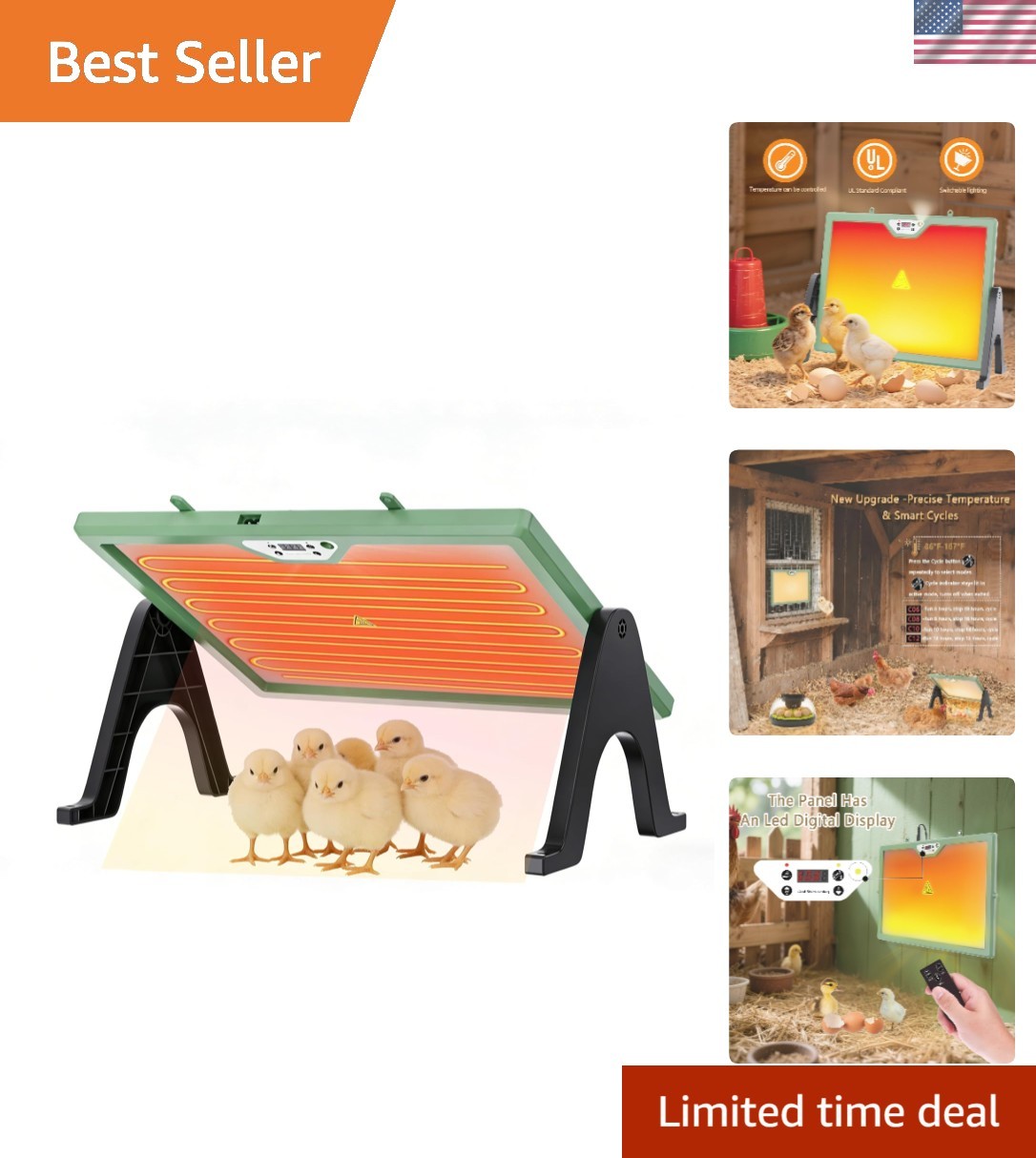 Brooder Heater for Chicks & Ducklings - Safe & Energy-Efficient Design