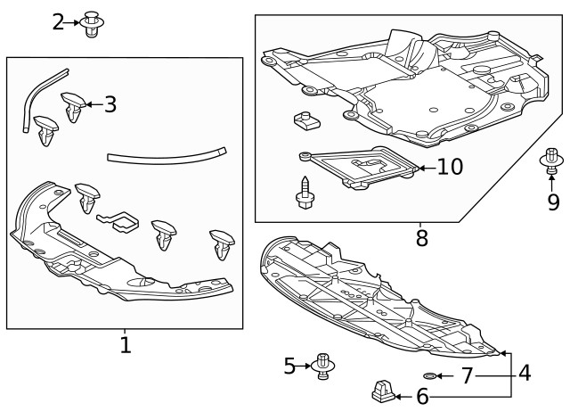 Genuine Lexus Radiator Support Splash Shield 51441-0E210
