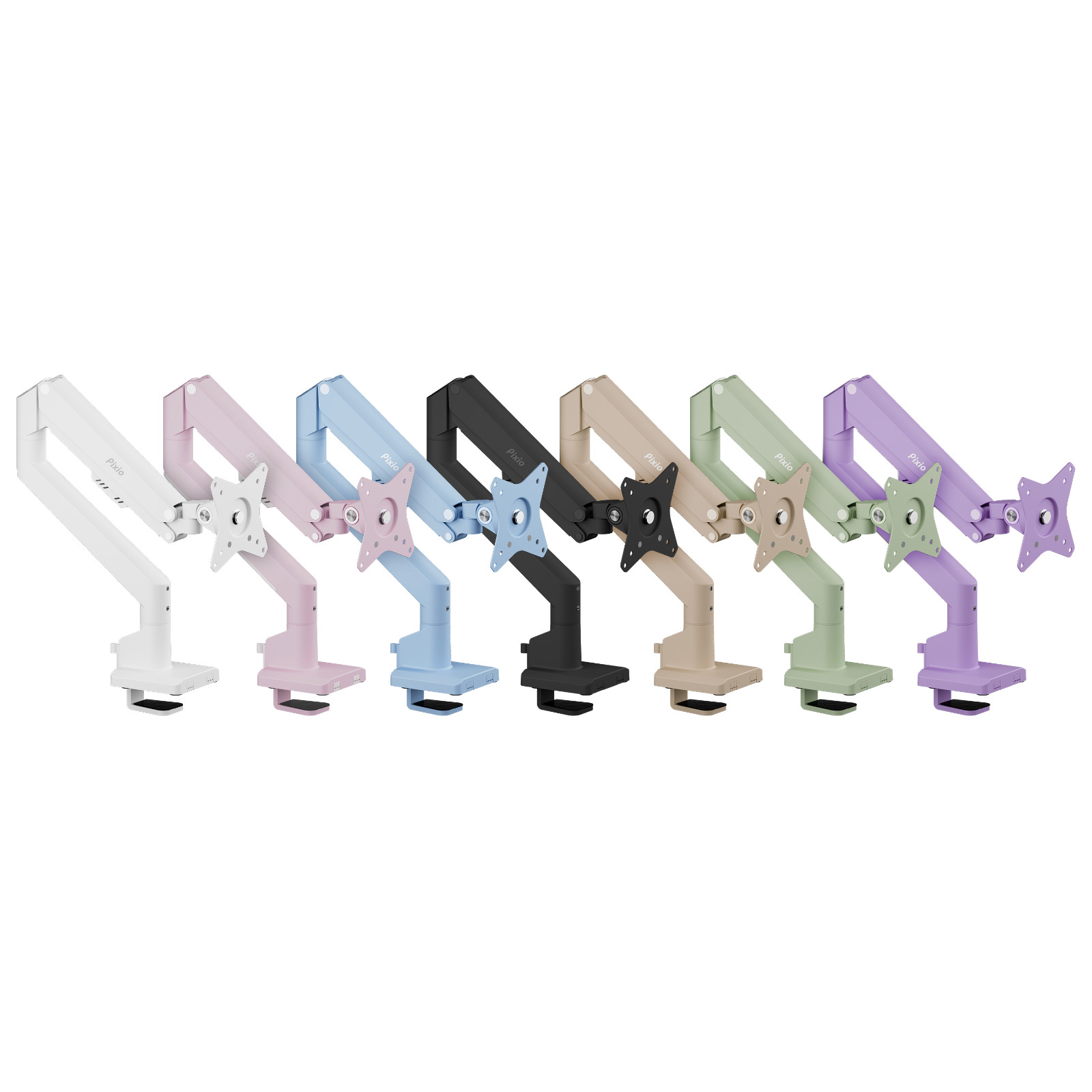 Pixio PS1S Wave 100x100mm & 75x75mm Premium Single Monitor Arm | Multiple Colors