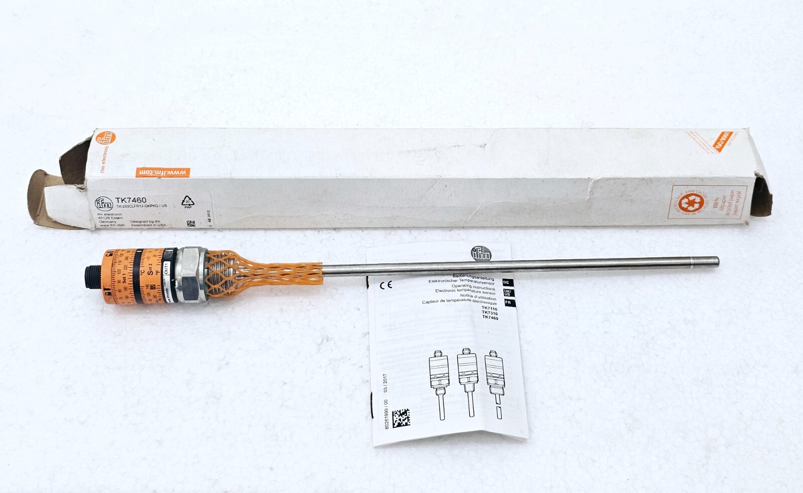 IFM TK7460 TEMPERATURE SWITCH WITH INTUTIVE SWITCH POINT SETTING (NEW OPEN BOX)