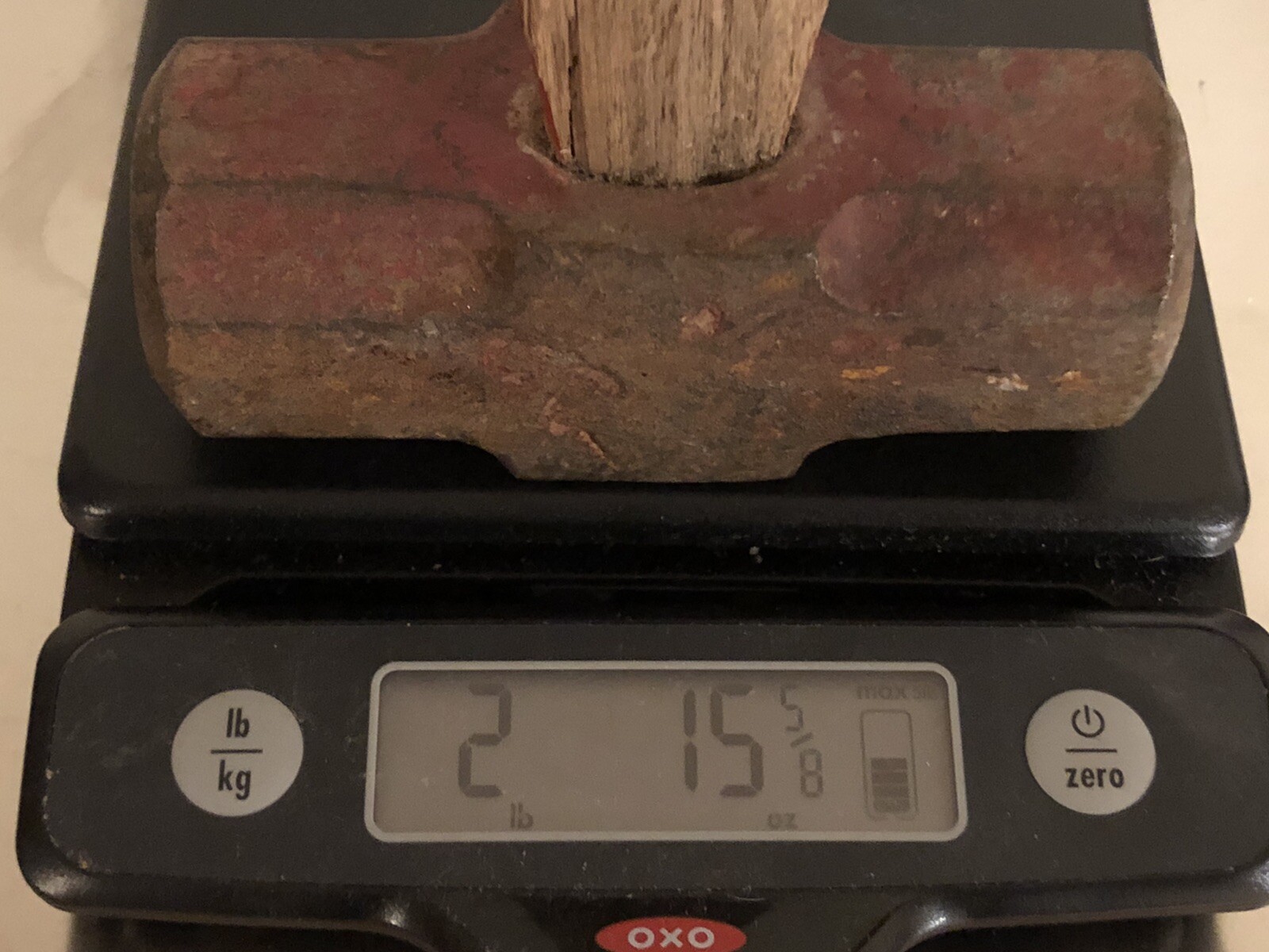 Vintage 3 lb Sledgehammer Head Red Made in Spain