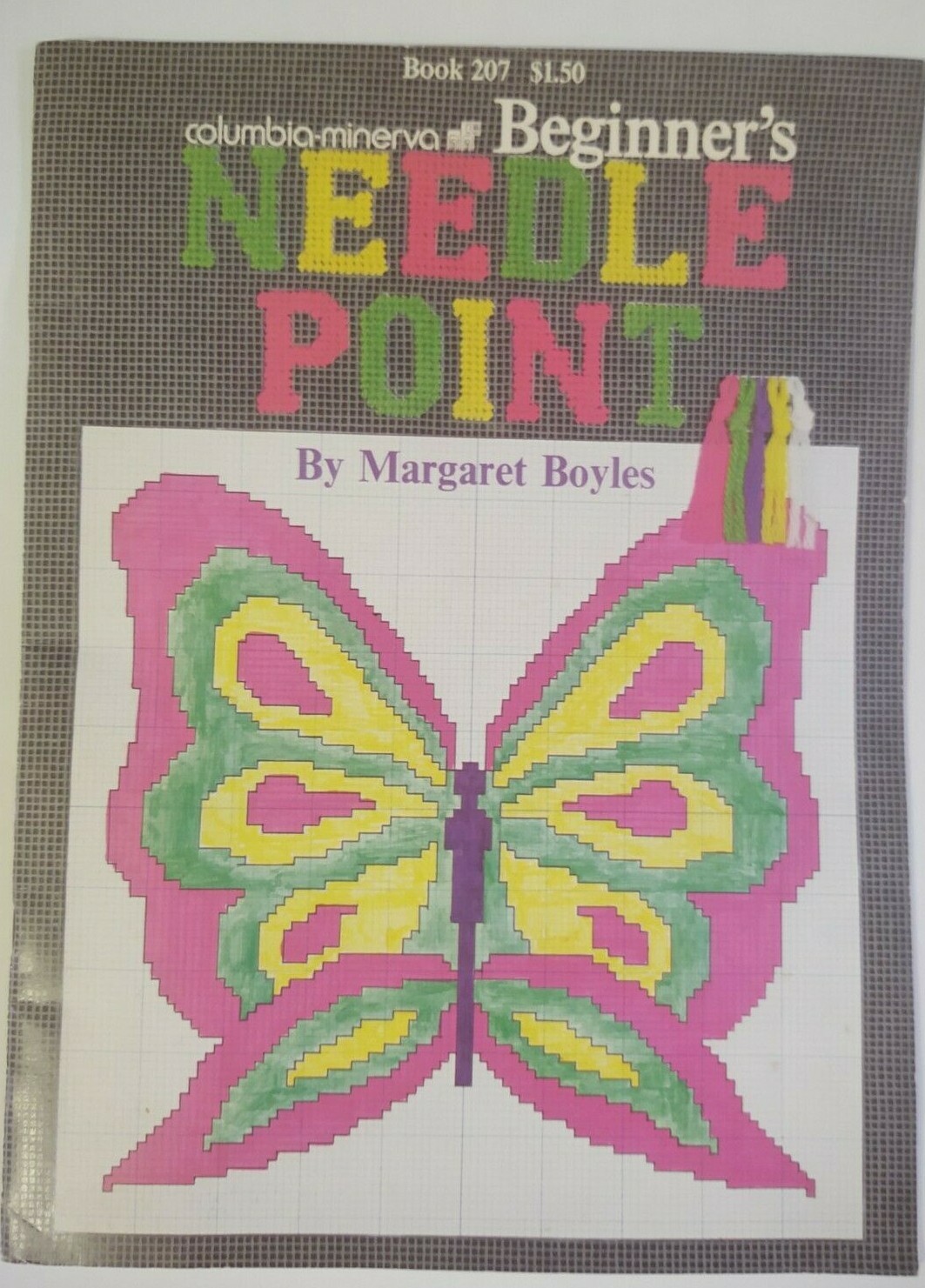 Columbia-Minerva Beginner's Needle Point Book 207 by Margaret Boyles, 1972
