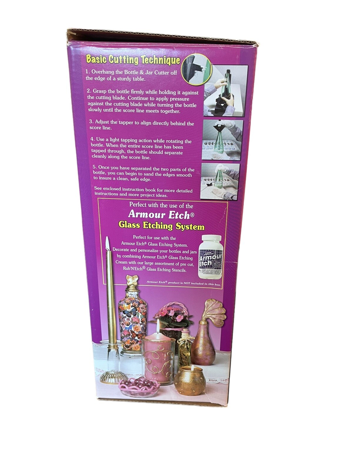 New Armour Bottle & Jar Cutter With Book For Handcrafted Creative Projects Mint