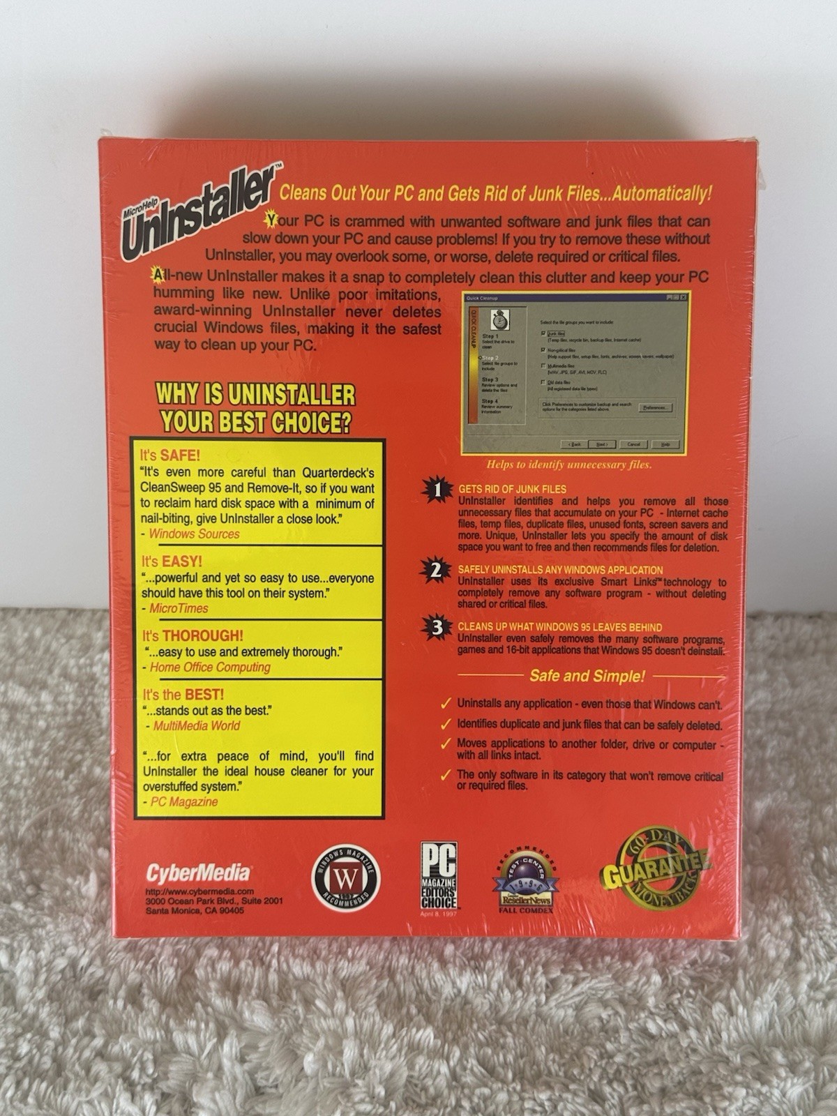 Vintage Microhelp UnInstaller Windows 95 & NT Brand New CyberMedia Computers
