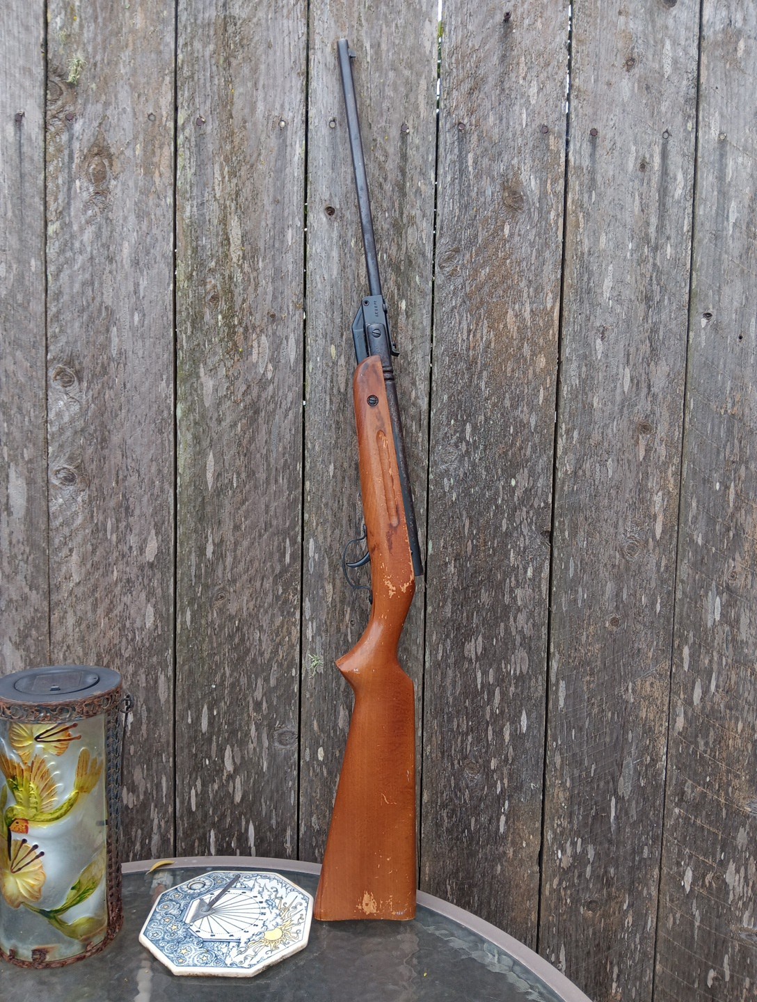 Vintage Slavia 618 177 Cal Pellet Air Rifle Blue Steel Wooden Stock Czechs 🇨🇿