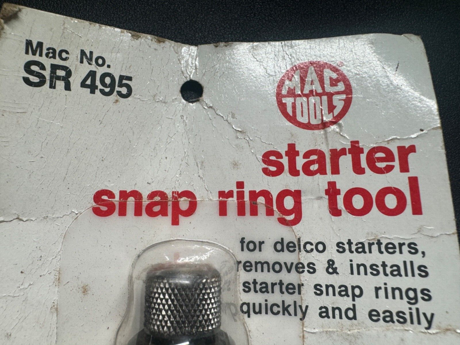 NEW VINTAGE Mac Tools SR495 Delco Starter Snap Ring Tool