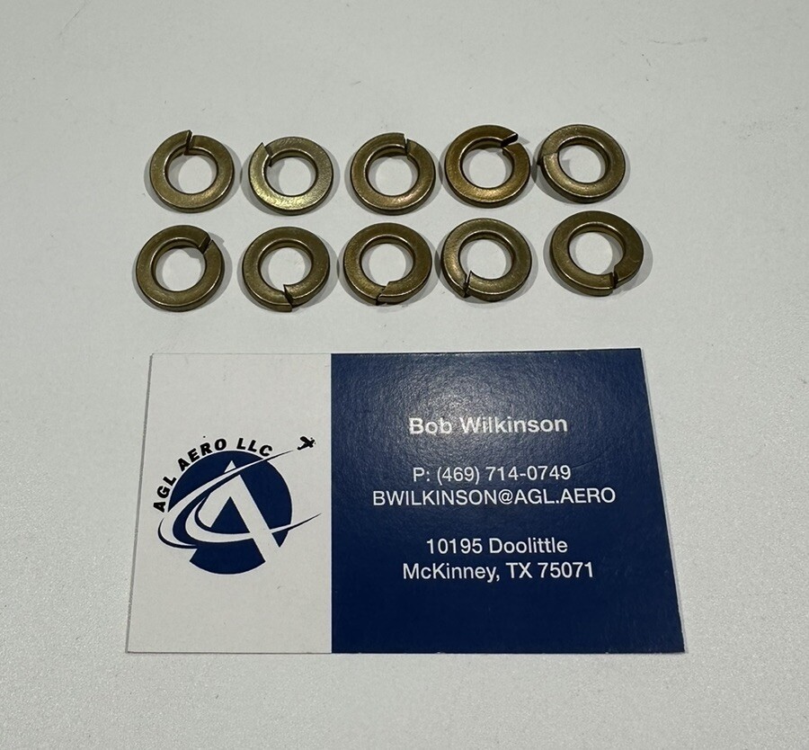 P/N: MS35338-46 Split Helical Washer 3/8" Diameter - Alt P/N AN935-616 Set of 10