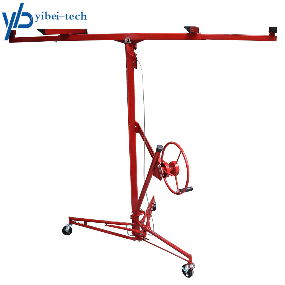 16FT Drywall Lift Plasterboard Panel Rolling Lifter Lockable Industrial Tool