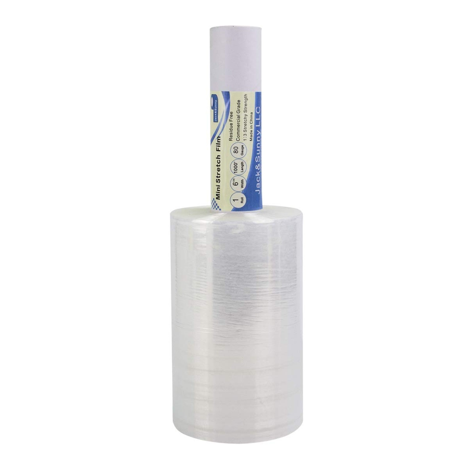 Clear Stretch Wrap 6"×1000' Plastic Wrap Roll for Moving Shipping Wrap,Indu