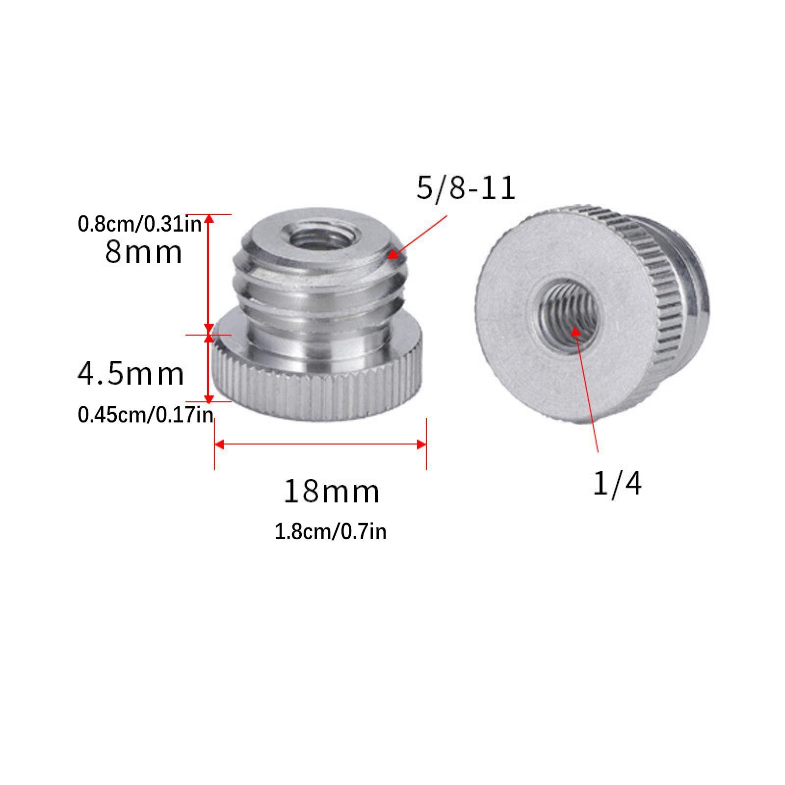 1/4'' Female to 5/8" Male Aluminum Alloy Camera Tripod Screw Adapter NEW d