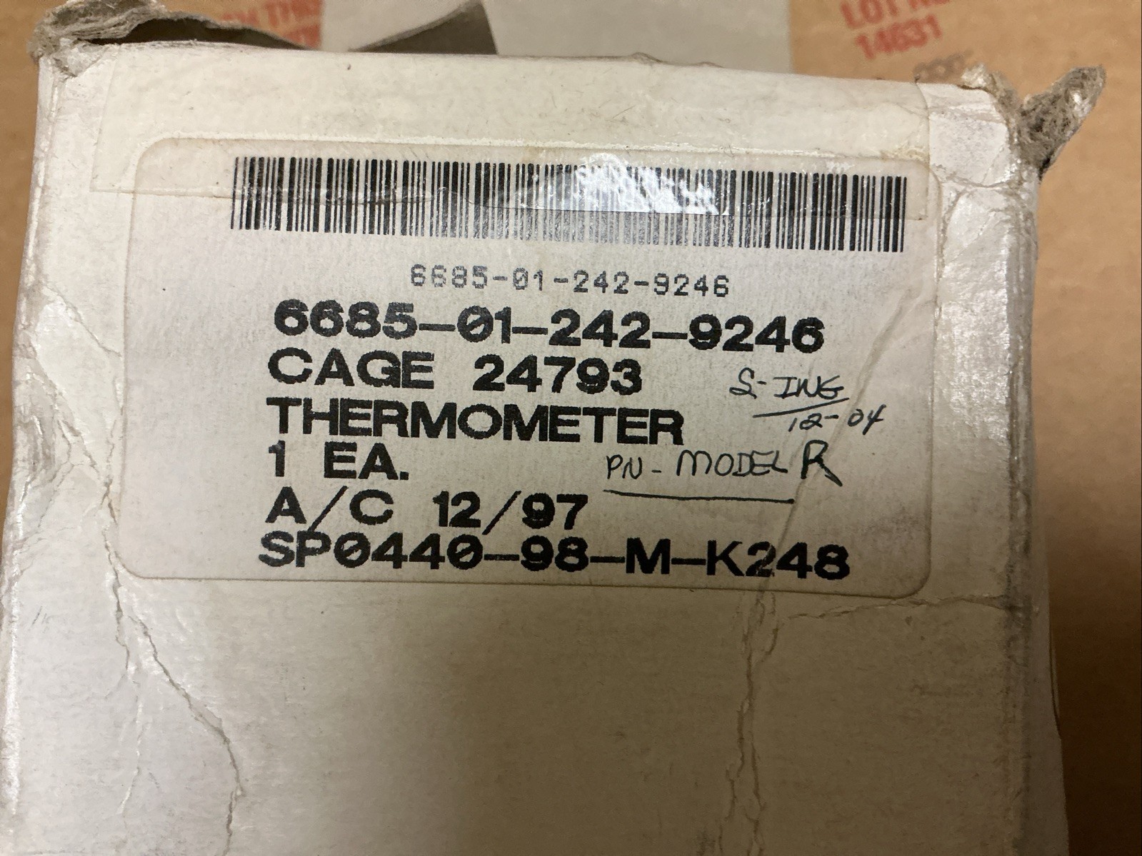REOTEMP, BIMETAL THERMOMETER, MODEL R