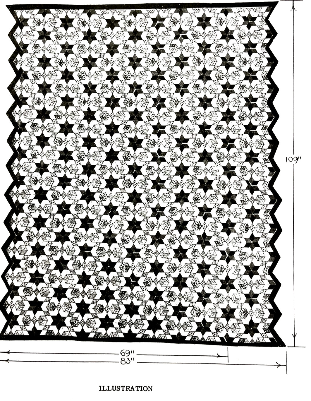 Star Quilt Patchwork Mail Order Pattern 7275 (Reprint)