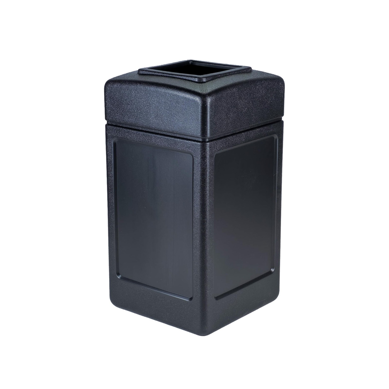 Commercial Zone 732101 Open-Top Indoor/Outdoor Square 42 Gallon Large Waste T...