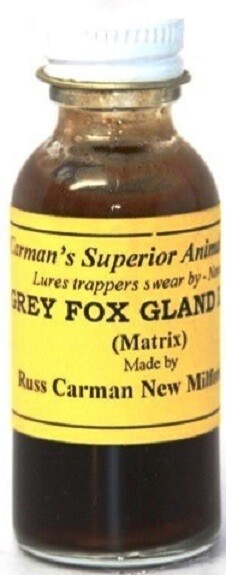Grey Fox Gland Lure - Carman's 1 oz Jar Trapping Supplies