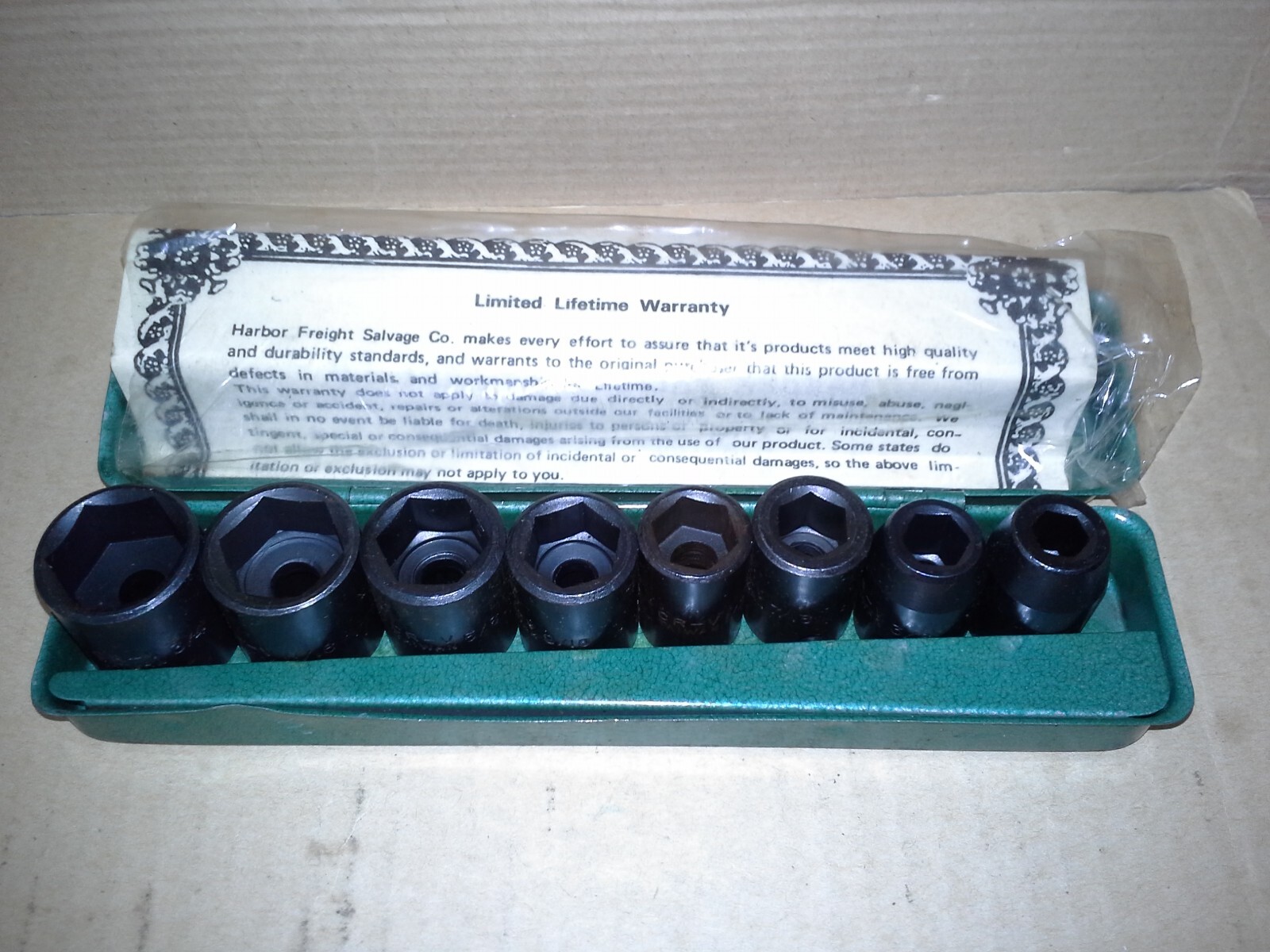 Central Forge 8 Piece Impact Socket Set. Very good condition