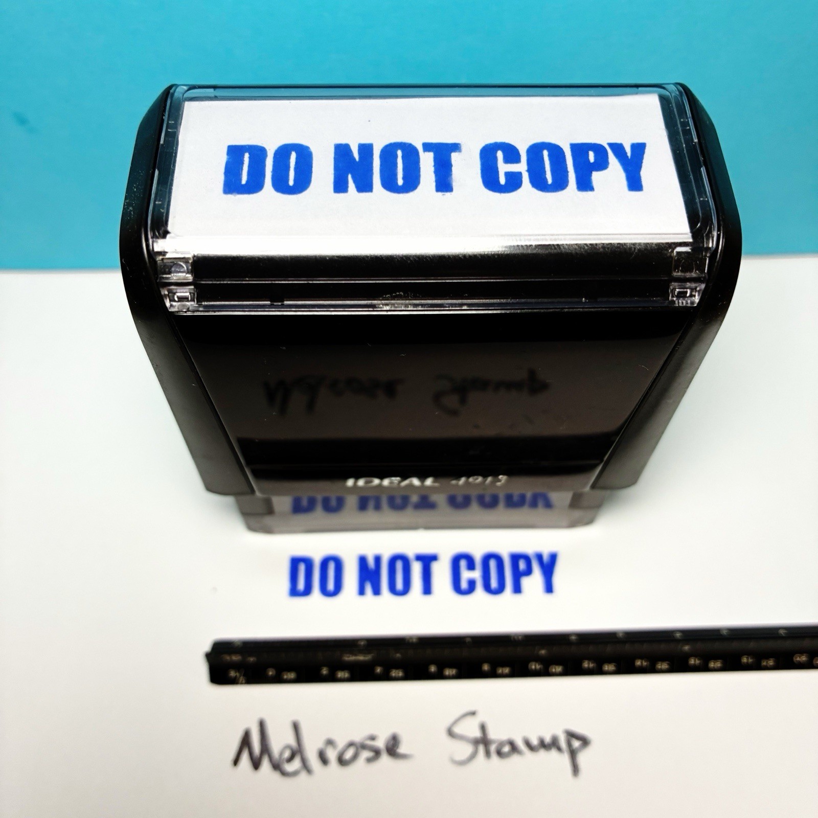 Do Not Copy Rubber Stamp Blue Ink Ideal 4913