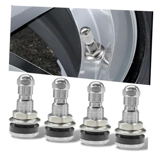 4PCS TR-416-S Car Tire Valve Stems, High Pressure Tubeless Car Tire Valve