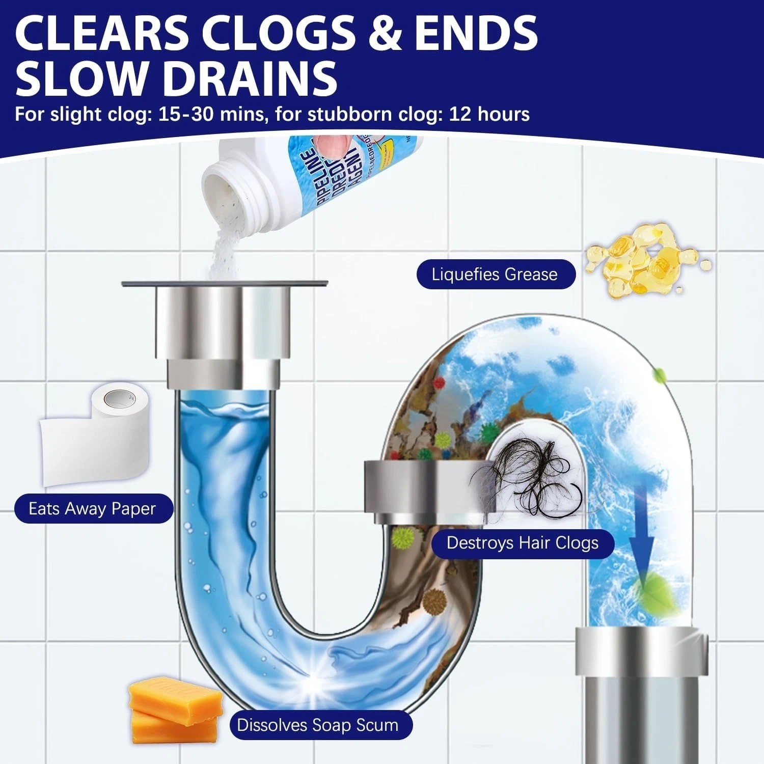 Powerful Pipe Dredging Agent,Pipeline Dredging Agent for Kitchen Toilet