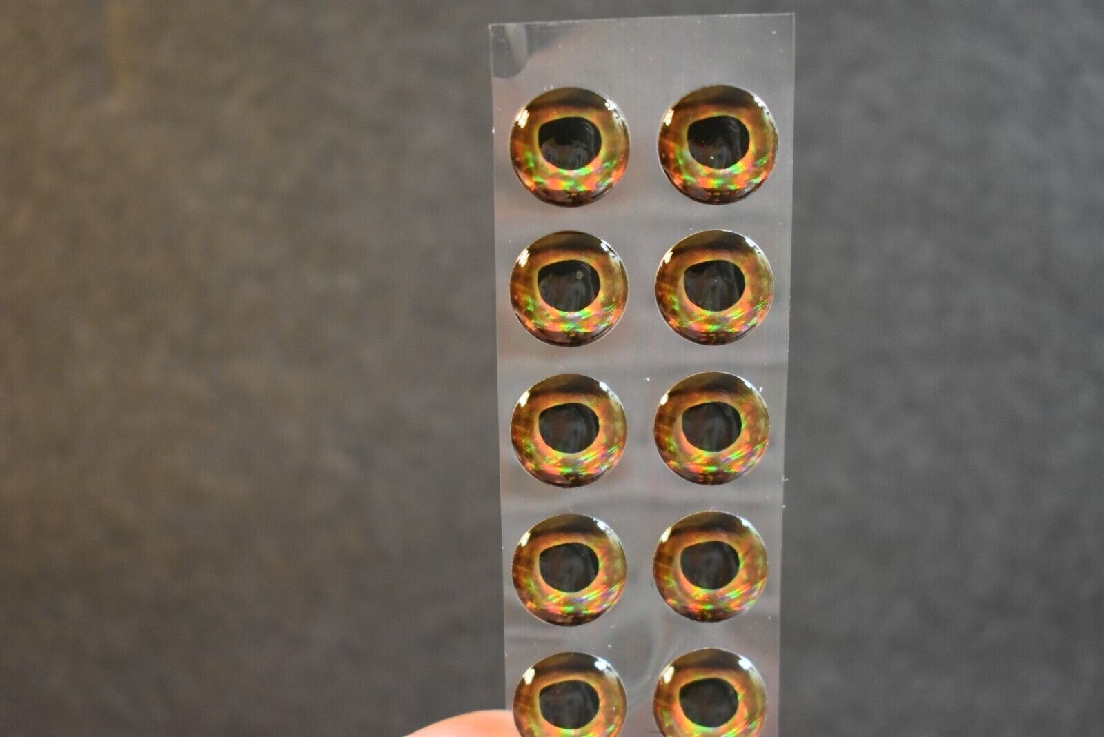 24, LIVING EYES  EARTHTONE  3D Soft Molded 1/4"  6mm Eyes Fly Tying Lures
