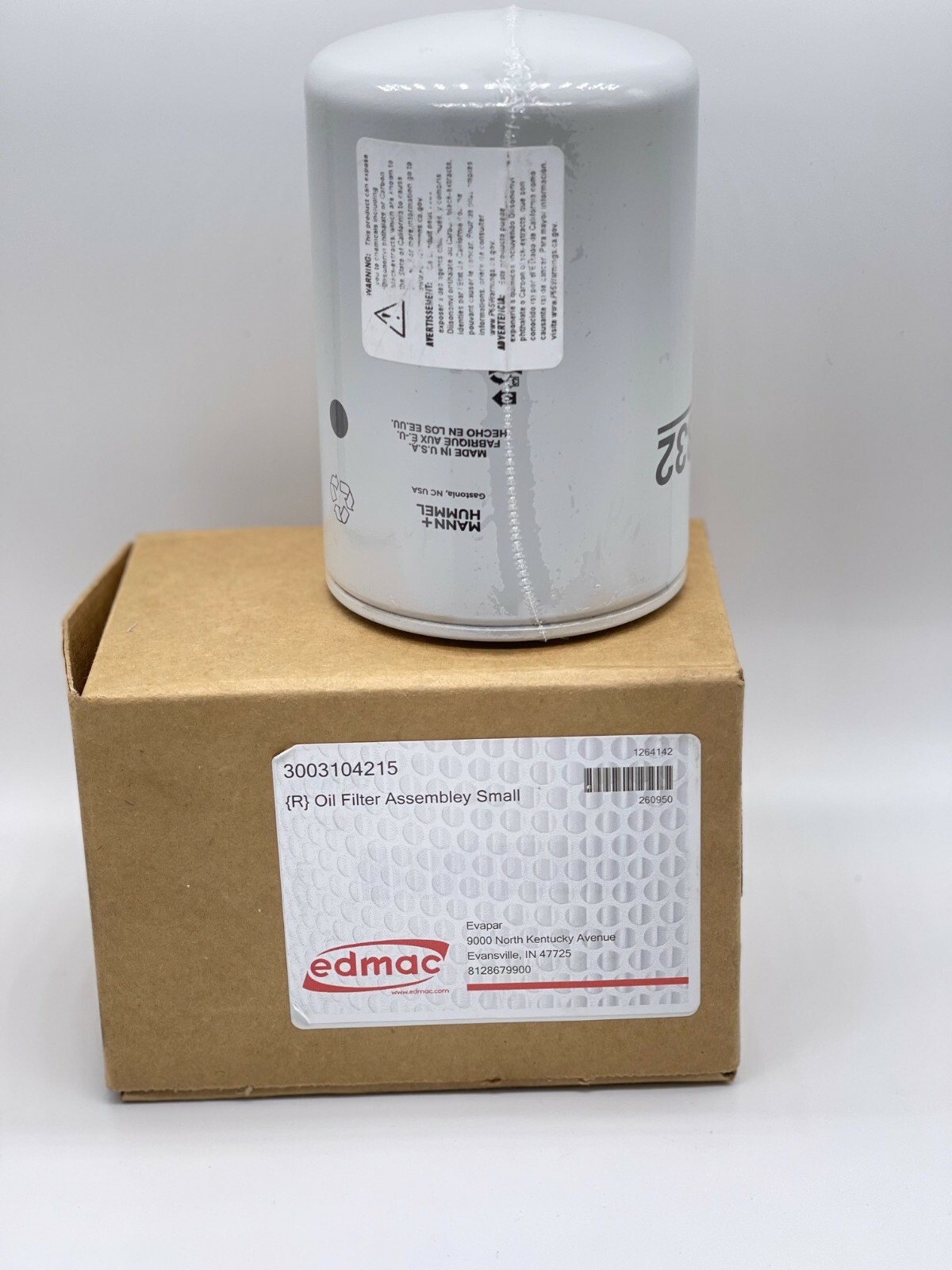 Edmac Separator Spin On Filter 3003104215, 250025-520 SULLAIR, SAME DAY SHIP