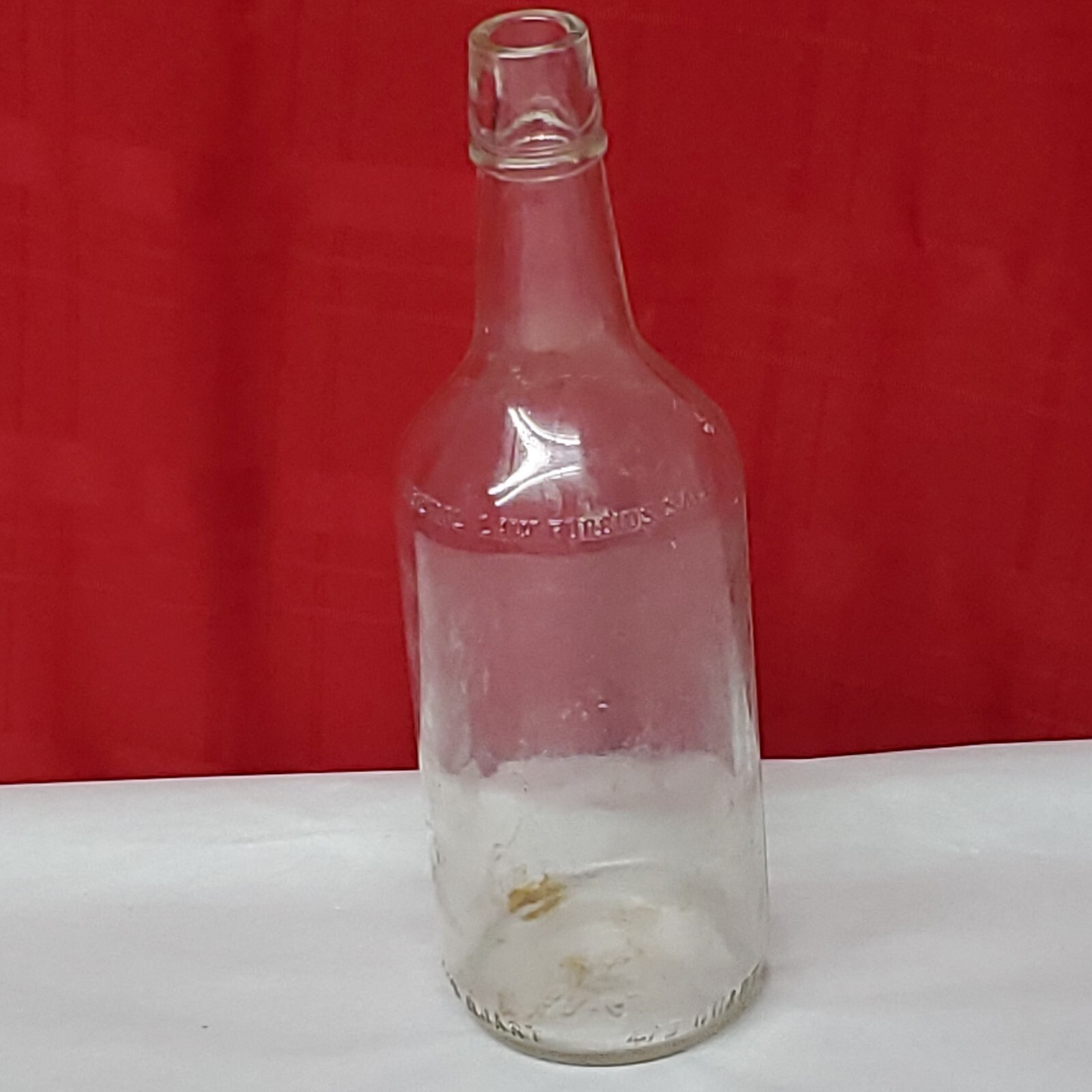 Glass Bottle Liquor Clear 4/5 Quart Federal Law... 69-45 D-9 52 Cork NICE WWII