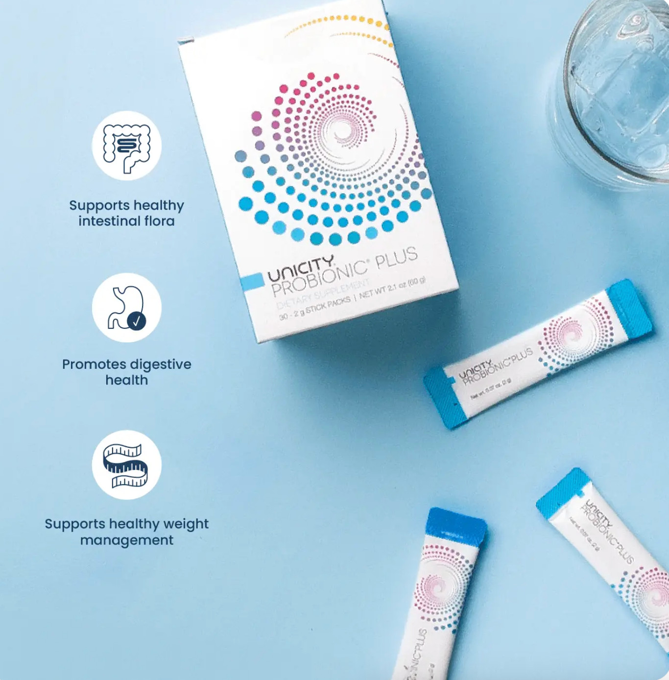 Unicity ProBionic Plus - 30 Packets - Probiotic Gut Health & Immune Support -NEW