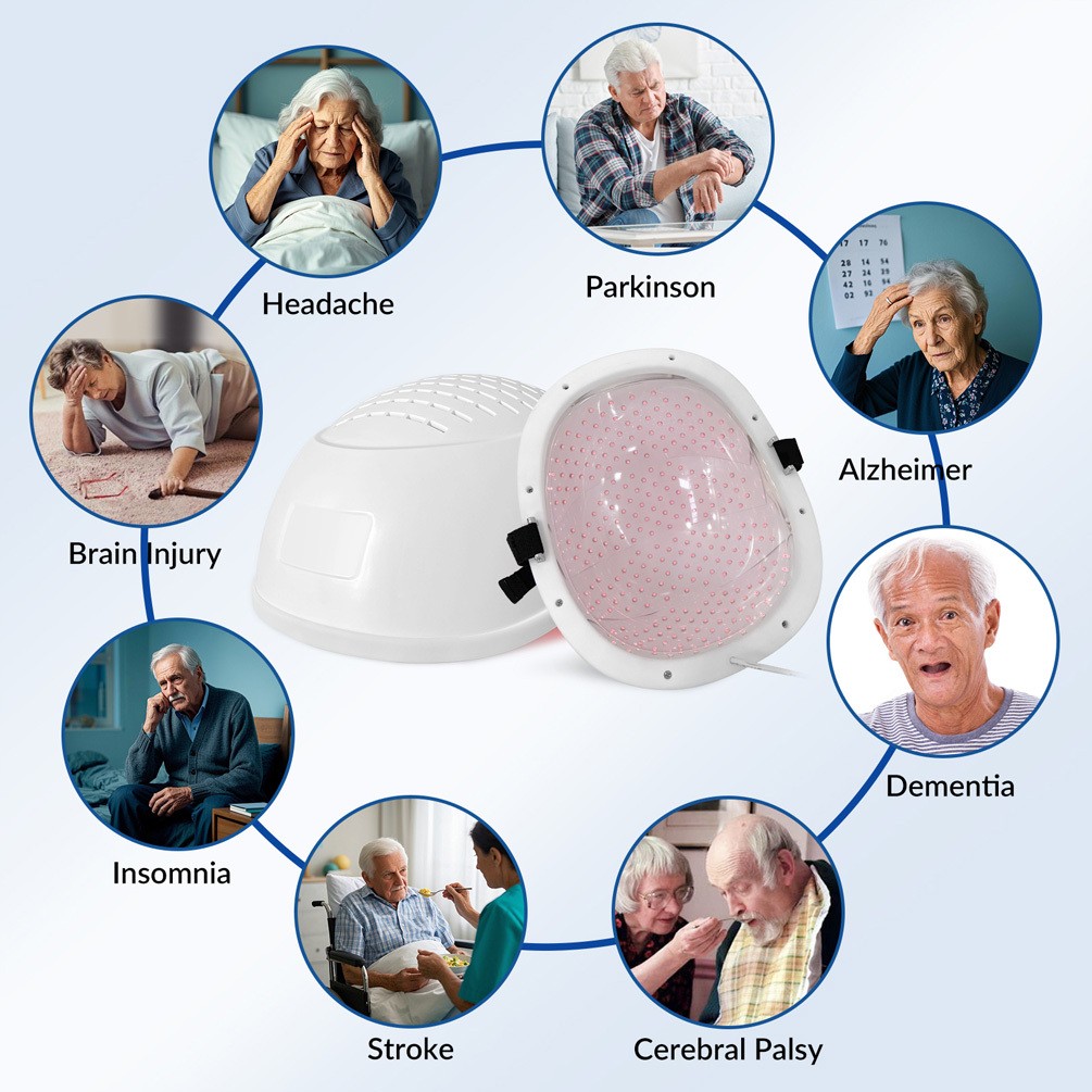 810nm PBM Helmet Infrared Light Therapy Stroke Neurodegenerative Brain Diseases