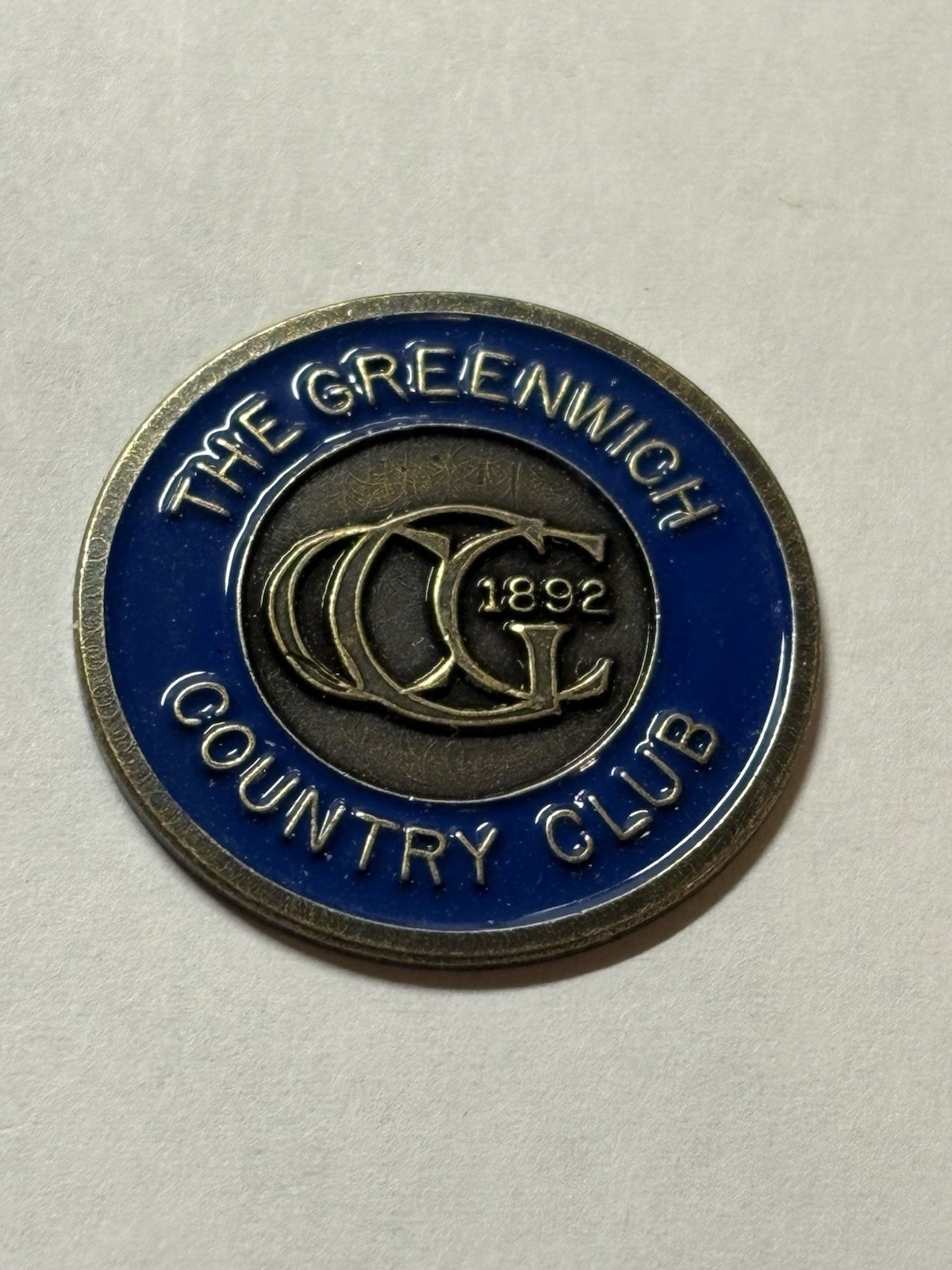 Greenwich Country Club 1" Coin Style Golf Marker - Greenwich, CT - A Beauty!