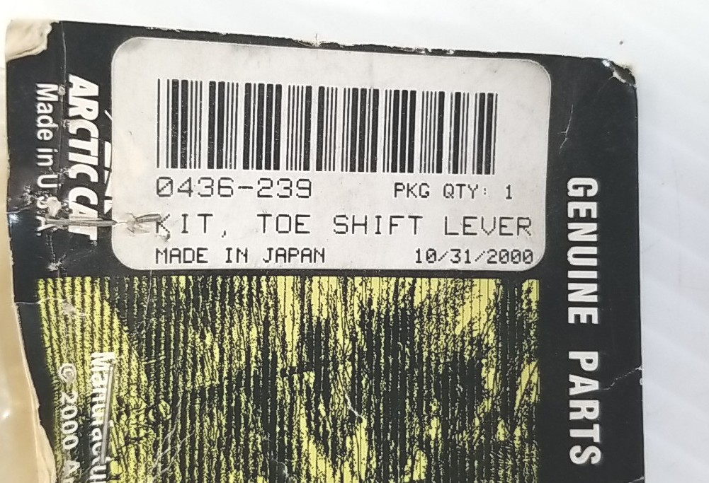 NOS OEM ARCTIC CAT Toe Shift Lever Kit. 0436-239 .