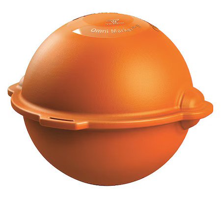 Tempo Communications Om-05 Marker Ball, Ball, Org, Pe, 5 Ft Burial D