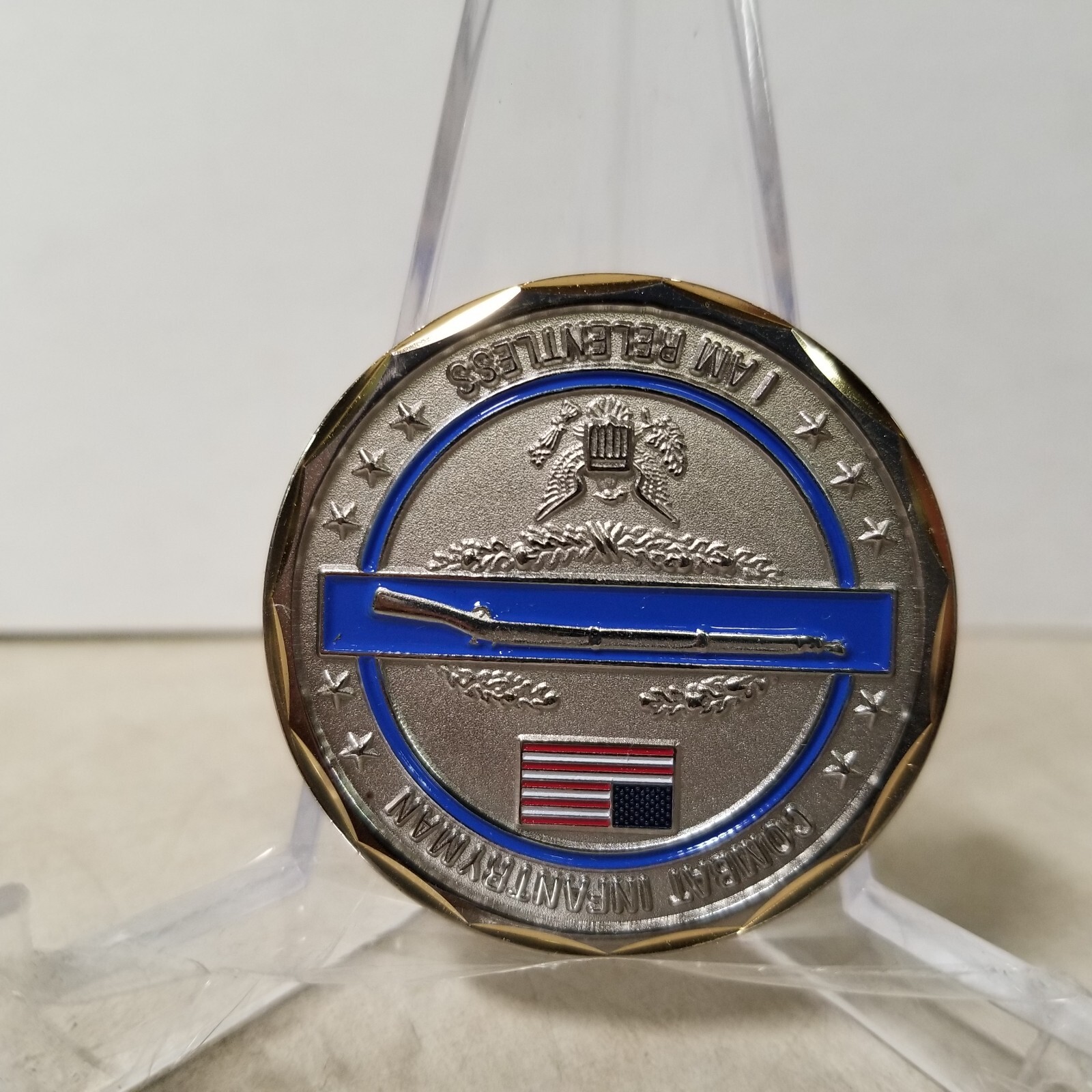 US Combat Infantryman " I Am Relentless" Challenge Coin