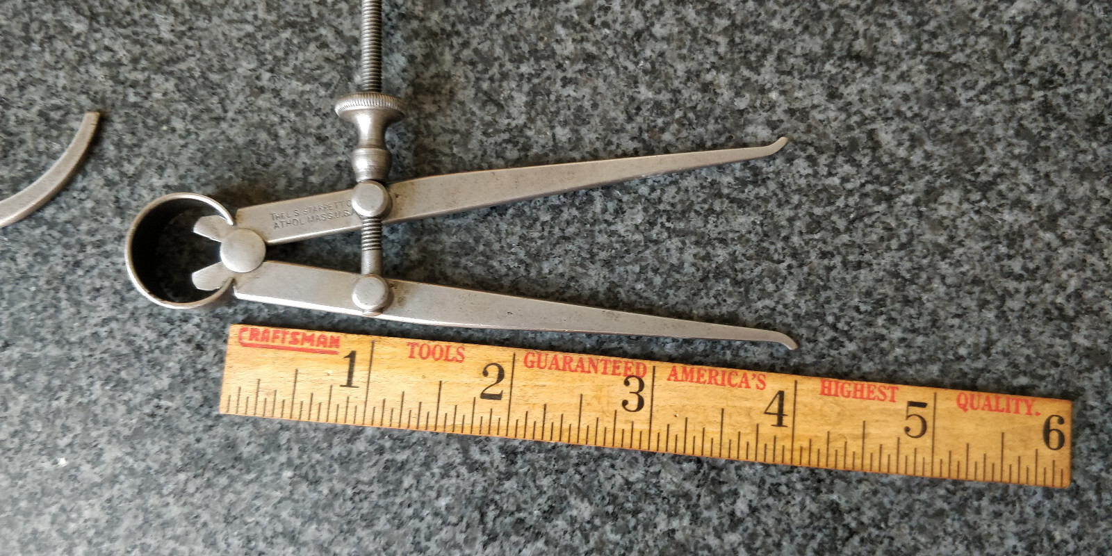 nice STARRETT 4" 73 + 79 Inside + Outside Calipers