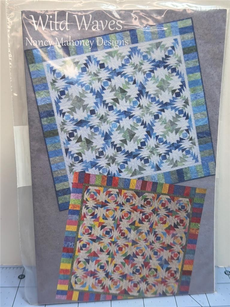 NANCY MAHONEY DESIGNS - Quilt Pattern WILD WATERS - 3 Sizes to 60" x 60"