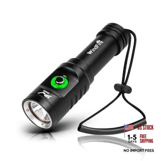 Dive Light Scuba Diving Flashlight Bright Underwater Flashlight | 3 Black-TS08
