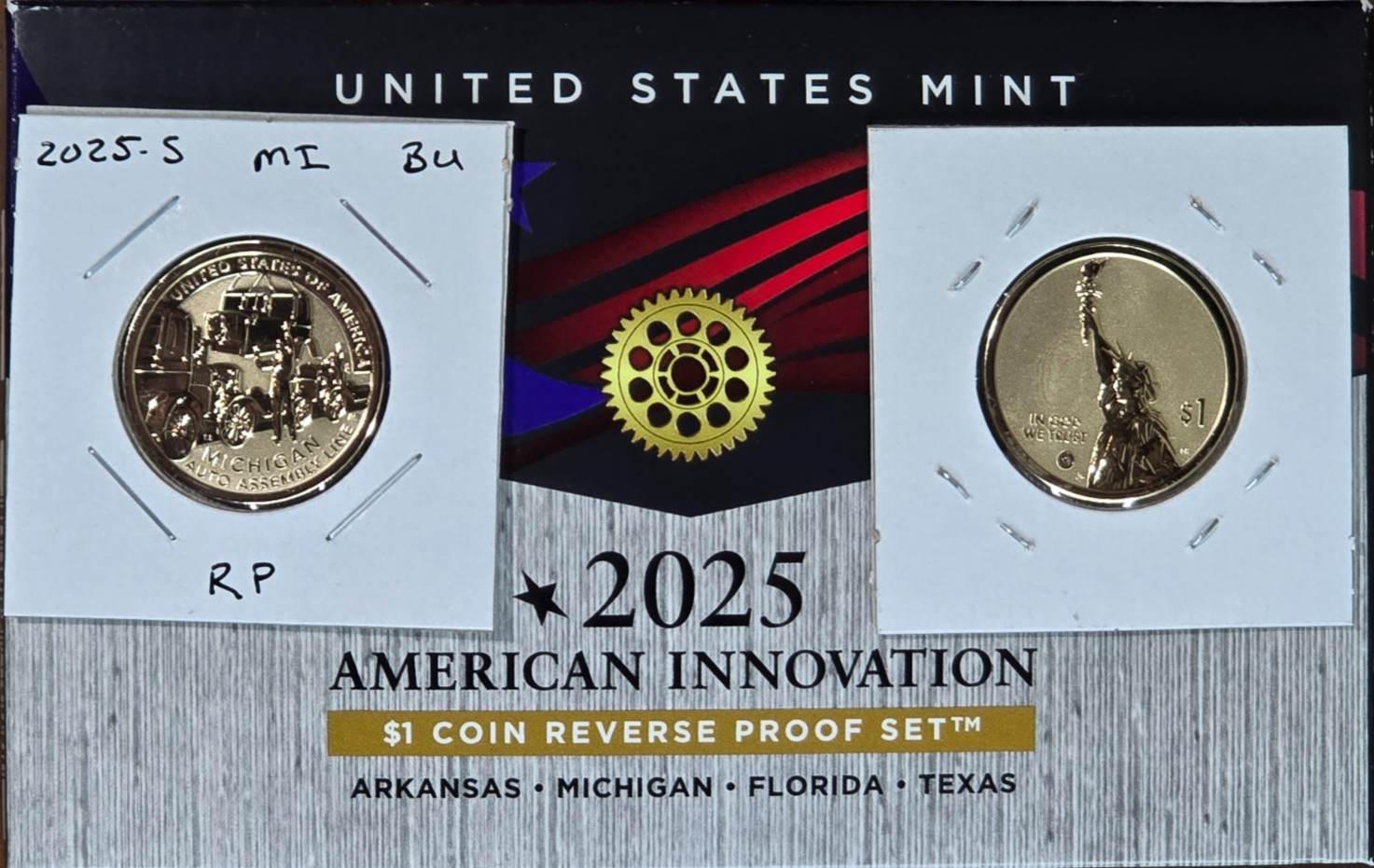 2025 S  Reverse Proof American Innovation Dollar -Michigan- BU (1 Coin)