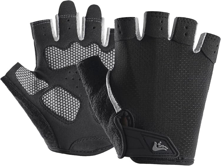 Half-Finger Workout Gloves for Men and Women - Anti Slip Exercise Gloves for ...