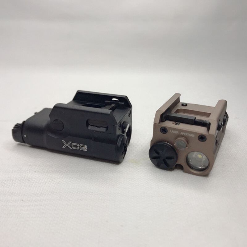XC2 Tactical Light Compact Flashlight for 20mm With Red Dot Laser