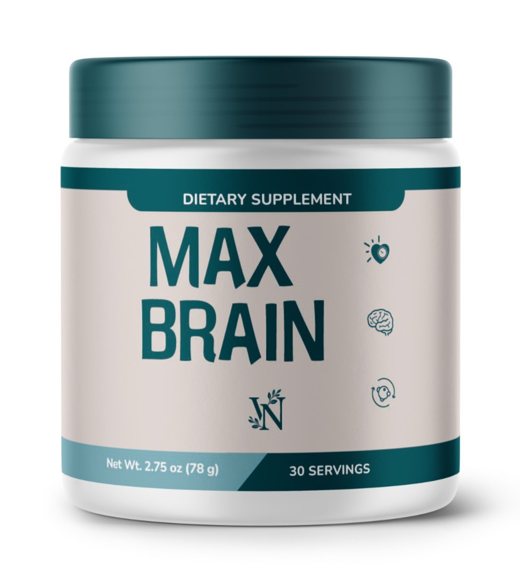 Max Brain Powder, MaxBrain For Mind and Cognitive Dietary Supplement 1 Pack
